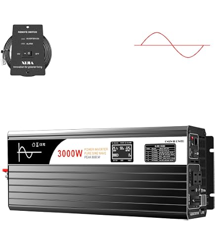 Amazon.co.jp: 48V 3000ワット純正弦波インバーター、48V DCから110V
